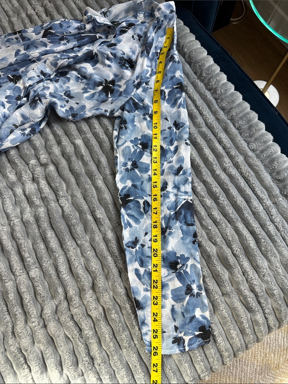Bella Dahl midi maxi navy and white floral print lightweight shirt dress - Picture 11 of 11